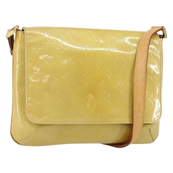 Authentic LOUIS VUITTON Monogram Vernis Thompson Street Bag Beige M91301 LV